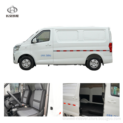 Ridever China 2022 Pure Electric Van Transporter 2 Seats 70Kw Electric Delivery Van New Car